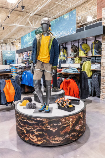 Men's clothing display at Public Lands in Cranberry Township PA