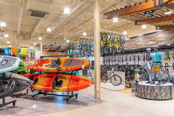 Kayaks and bicycles inside Public Lands near Pittsburgh PA