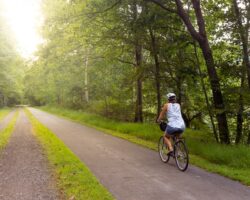 Biking the Samuel Justus Recreation Trail from Franklin to Oil City, PA