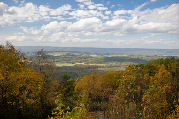 View from the Stone Mountain Hawk Watch in Rothrock State Forest of PA