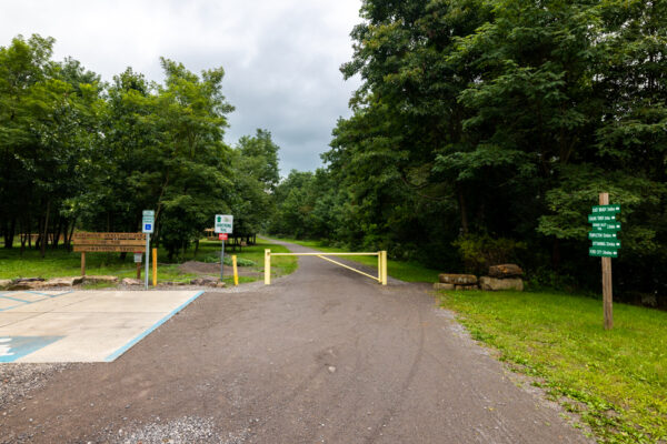 Parking area of the Armstrong Trail near East Brady PA 