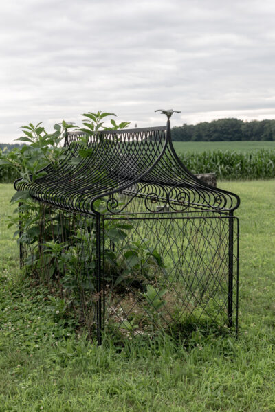 The hooded grave of Asenath Campbell Thomas in Catawissa PA