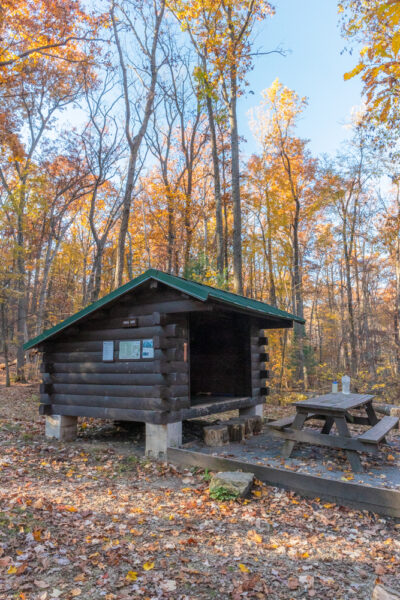 Tom's Run Shelter in Michaux State Forest in Cumberland County Pennsylvania