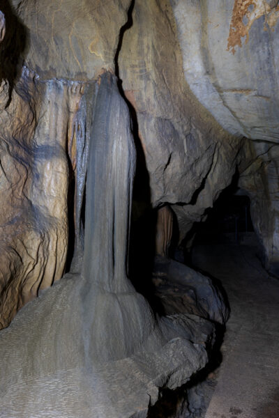 Large cave column in Black-Coffey Caverns in Franklin County Pennsylvania