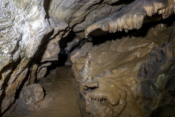 A passageway in Black-Coffey Caverns near Chambersburg PA