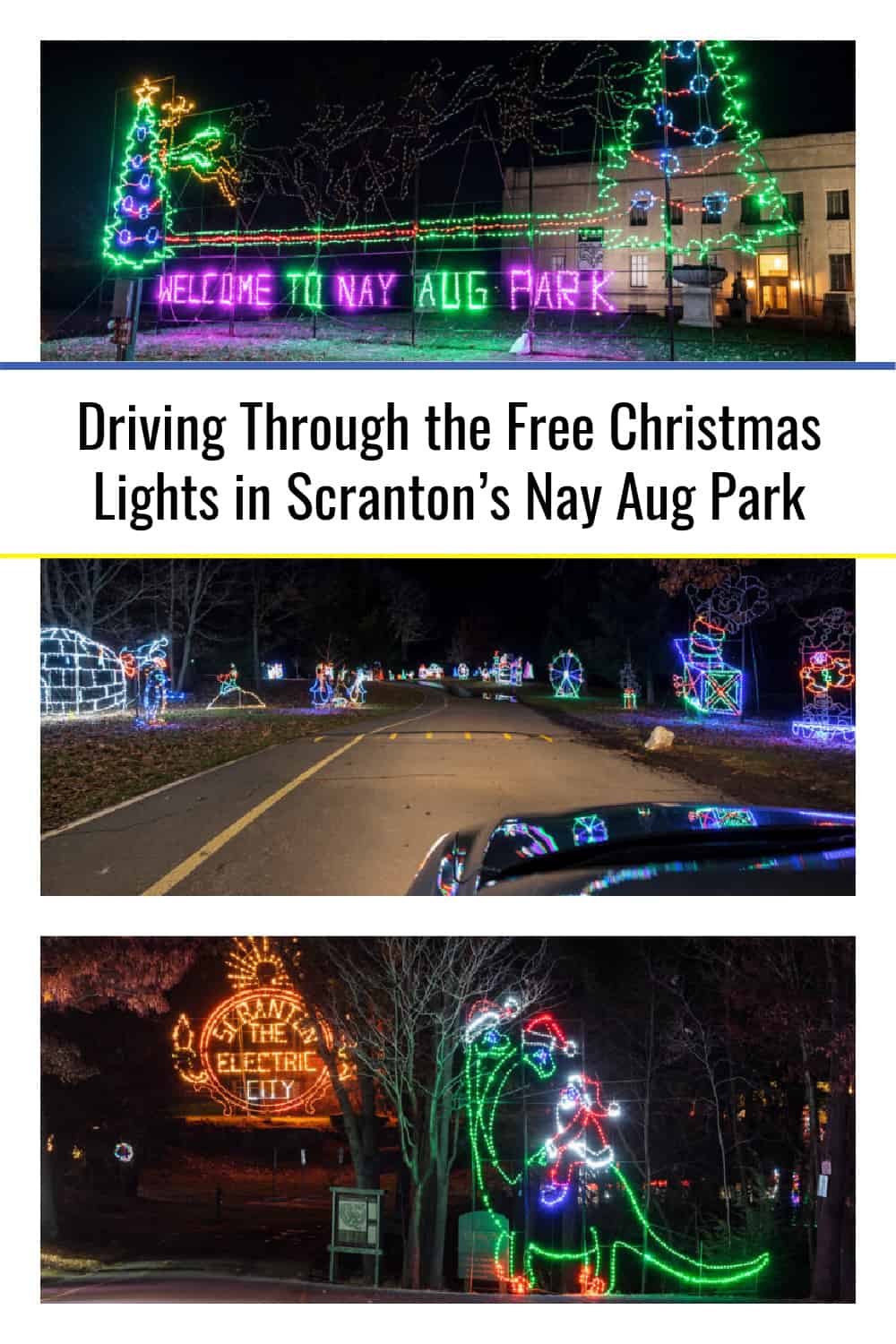 Driving Through the Free and Festive Christmas Lights in Scranton's Nay