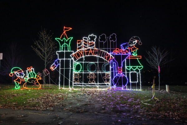 Elf lights at Holiday Light Spectacular in Scranton Pennsylvania