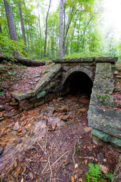 The inlet for the Railroad Arch in Buchanan State Forest of PA