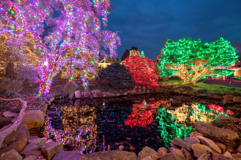 Seeing the Magical Christmas Lights at Peddler's Village in Bucks