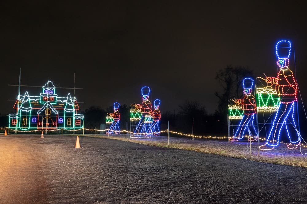 Driving Through the Incredible Holiday Light Show at Shady Brook Farm