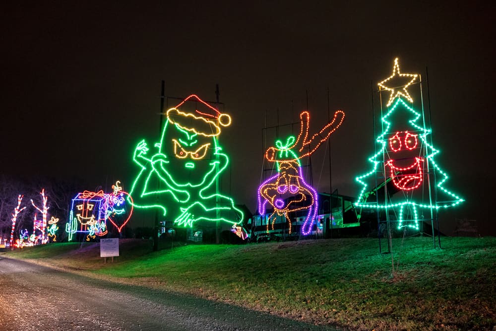 Driving Through the Incredible Holiday Light Show at Shady Brook Farm