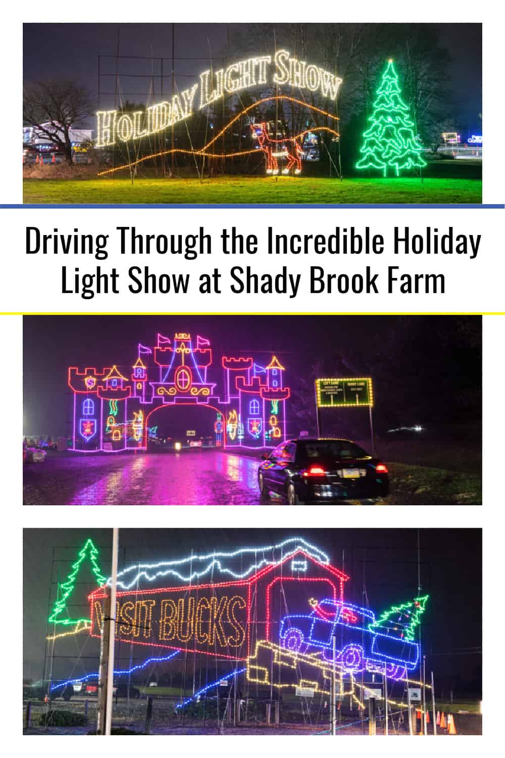 Driving Through the Incredible Holiday Light Show at Shady Brook Farm ...
