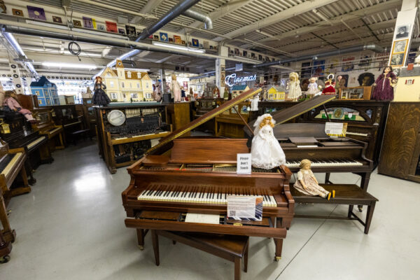 Player pianos in the Music Room at the American Treasure Tour in Montgomery County PA