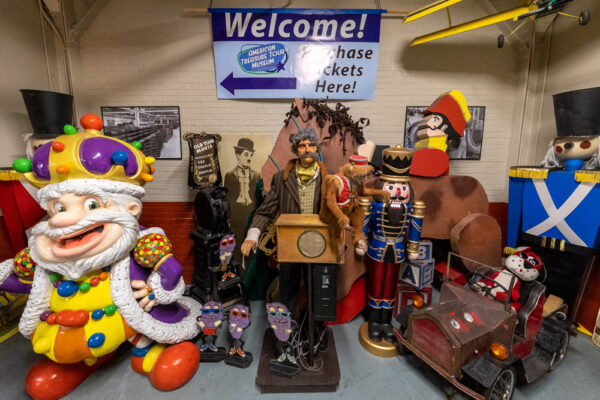 The second-floor entrance to the American Treasure Tour near Philadelphia PA