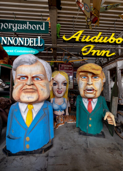 Giant busts at the American Treasure Tour in Oaks Pennsylvania