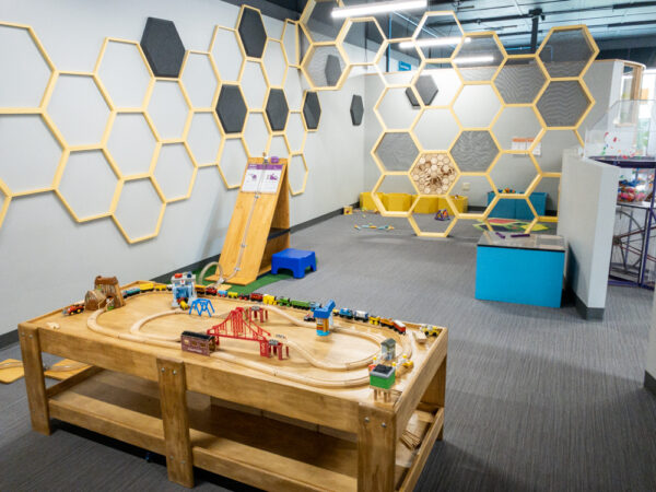 Play area for younger kids at Discovery Space in State College Pennsylvania