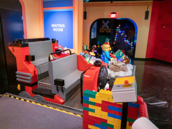 The entrance to the Imagination Express ride at LEGOLAND Discovery Center near Philadelphia PA