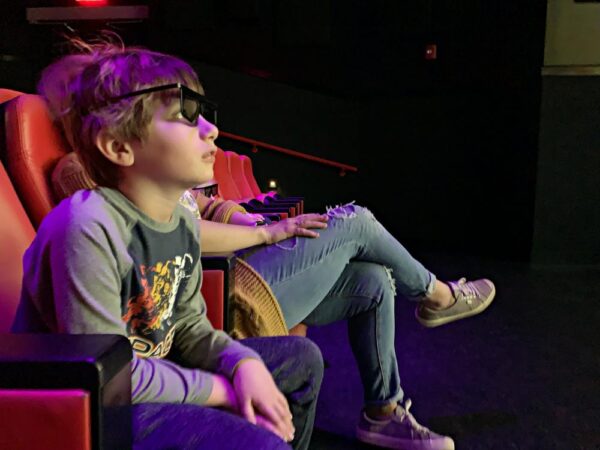 Boy watching a 4D show at LEGOLAND in Plymouth Meeting Mall near Valley Forge PA