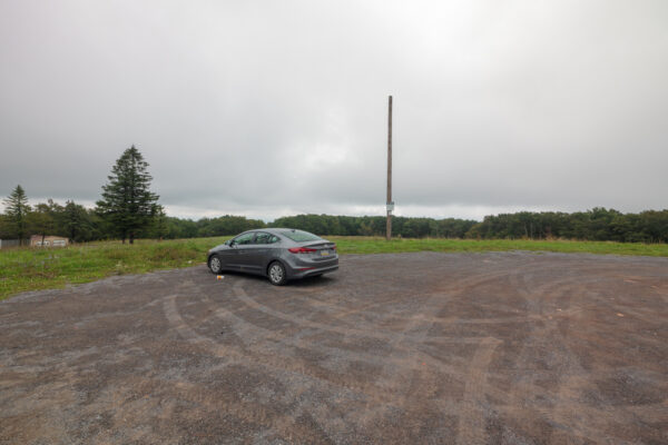 Parking area for Blue Knob Summit in Bedford County Pennsylvania