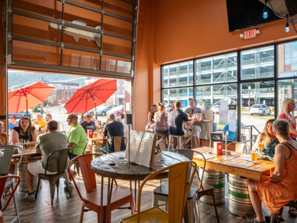 Inside Bent Run Brewing taproom in Warren Pennsylvania