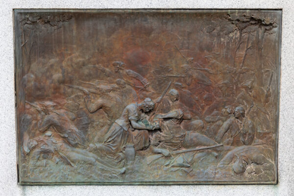 Relief on the Molly Pitcher statue in Carlisle Pennsylvania
