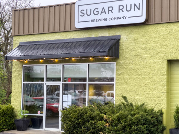 The entrance to Sugar Run Brewing in Blair County Pennsylvania