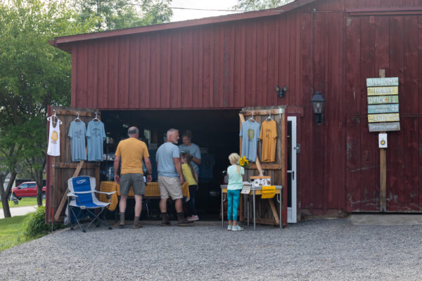 Market stand at Sunny B's Sunflower Field in Knox Pennsylvania