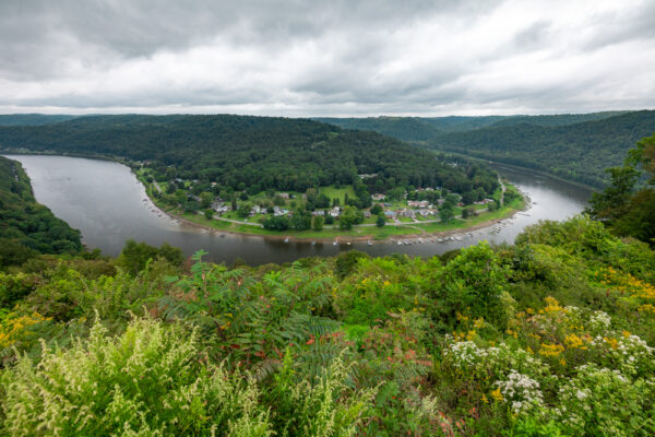 The view from Brady's Bend Overlook in Clarion County PA