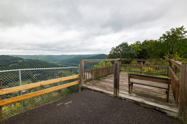 Viewing platform at Brady's Bend Overlook in East Brady Pennsylvania