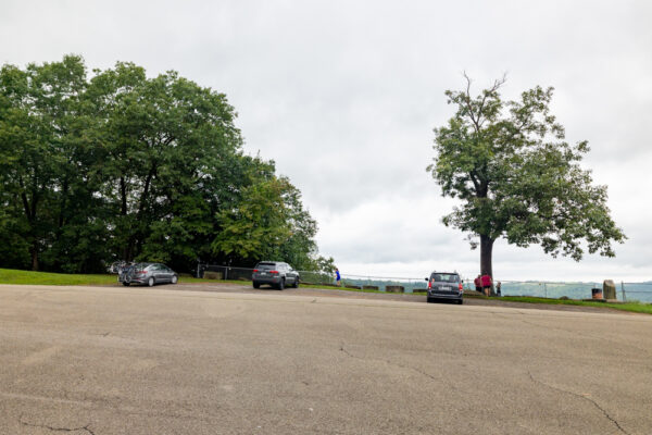 Parking for Brady's Bend Overlook in Clarion County Pennsylvania