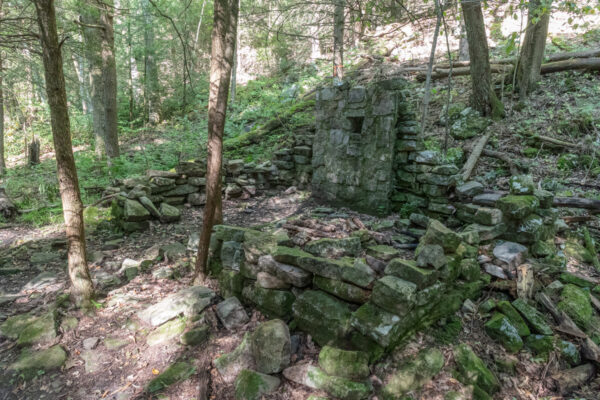 An abandoned structure along the Lower Trail in Shingletown Gap in Rothrock State Forest
