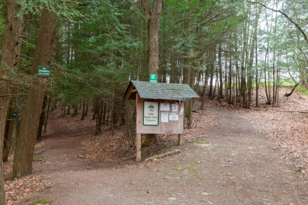 Trails at the Little Rocky Glen Preserve in Northeastern Pennsylvania