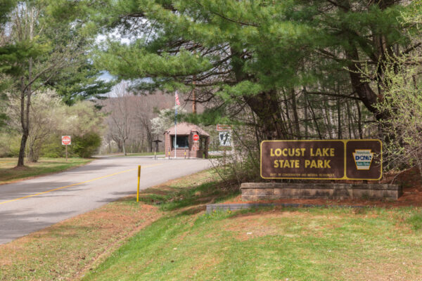 Entrance to Locust Lake State Park in Schuylkill County, Pennsylvania