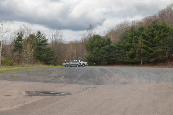 Parking area in Locust Lake State Park in Schuylkill County, PA