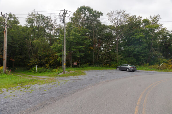 Parking for the Pavia Lookout Loop in Blue Knob State Park in Bedford County, Pennsylvania