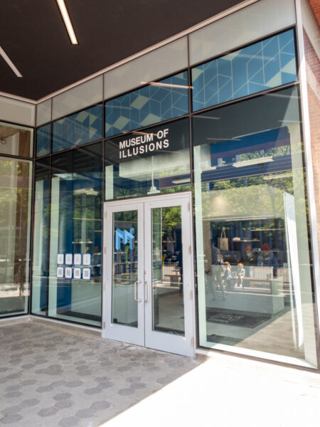 The entrance to the Museum of Illusions in Philadelphia, PA