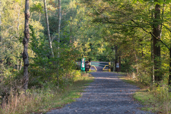 Gravel path to Poe Paddy Tunnel in Centre County PA