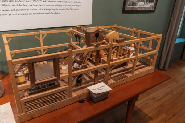 Glass making diorama at the Dorflinger Factory Museum near Honesdale PA