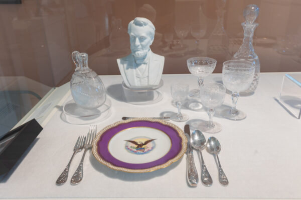 Glass used by Abraham Lincoln's Whitehouse at the Dorflinger Factory Museum in PA