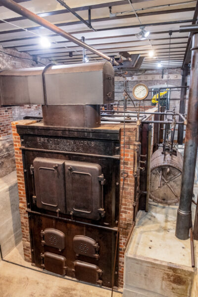 Historic furnace at the Dorflinger Factory Museum near Honesdale PA