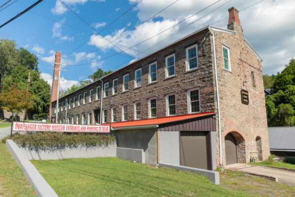 Outside of the Dorflinger Factory Museum in Wayne County PA