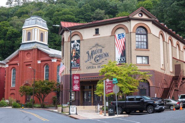 Outside of the Mauch Chunk Opera House in PA