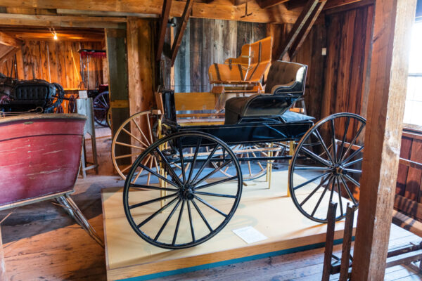 A history buggy in the Mifflinburg Buggy Museum in PA