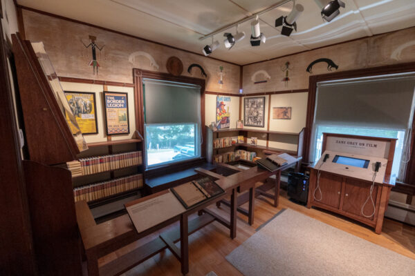 Displays inside the Zane Grey Museum in Lackawaxen PA