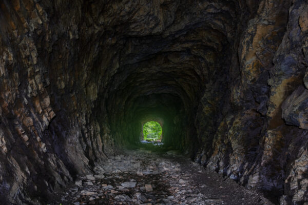 The interior of Coburn Tunnel in Centre County PA