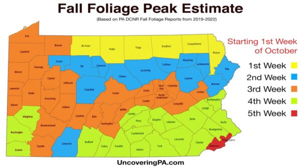 PA Fall Foliage Estimation Map