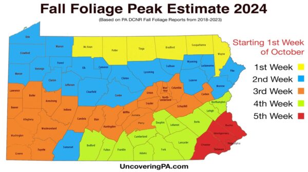 PA Fall Foliage Estimation Map