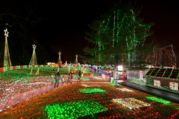 Lights at Christmas on the Mountain in Reading, Pennsylvania