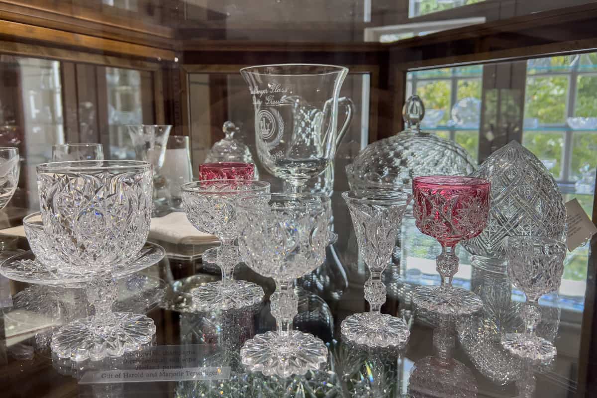 Dorflinger Glass on display at the Dorflinger Glass Museum in White Haven PA