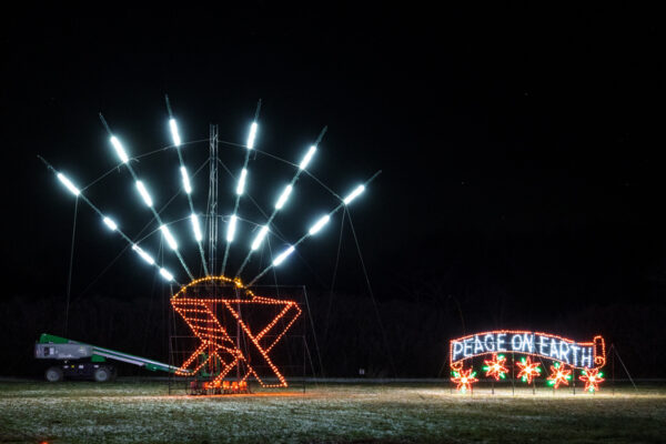 Manger lights at Shadrack's Christmas Village in Butler County PA